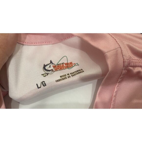 3/$15 SALE - World Wide Sportsman Girls Surfcaster Tropical Scene Shirt Size L - Picture 10 of 12